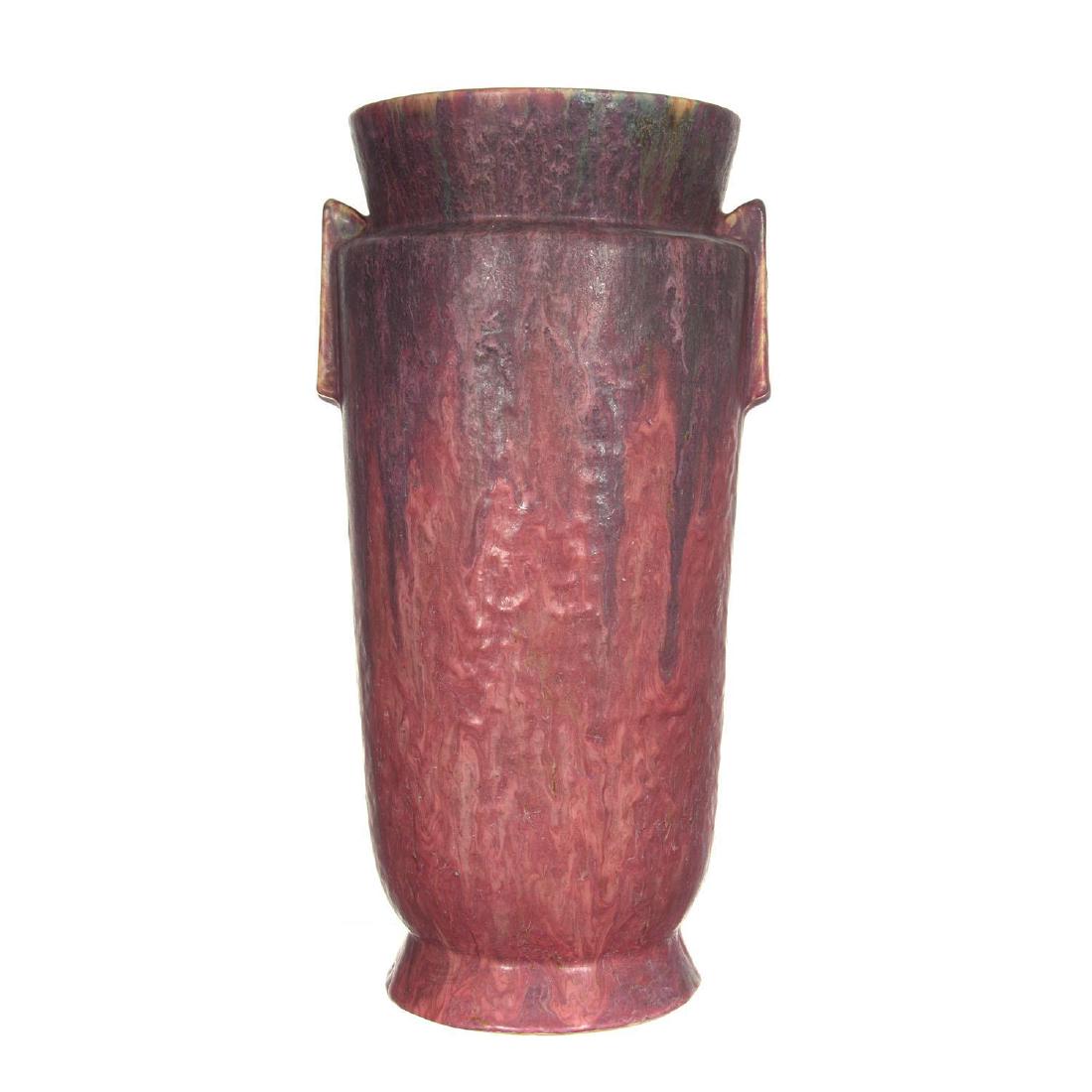 15" Unmarked Roseville Carnelian II Pattern Art Pottery