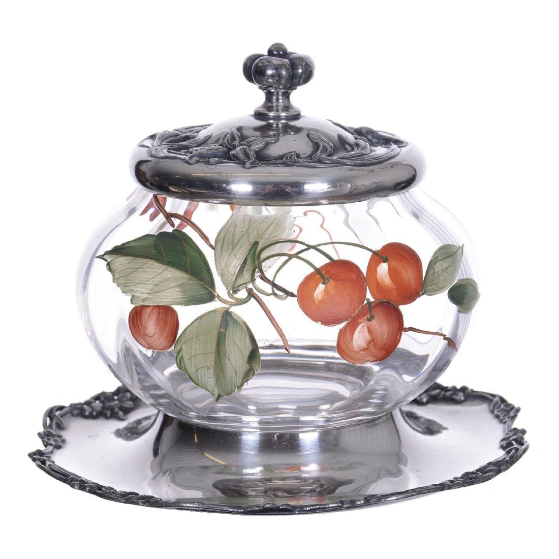 5" X 6" Mt. Washington "Napoli" Art Glass Sweetmeat (1 of 4)