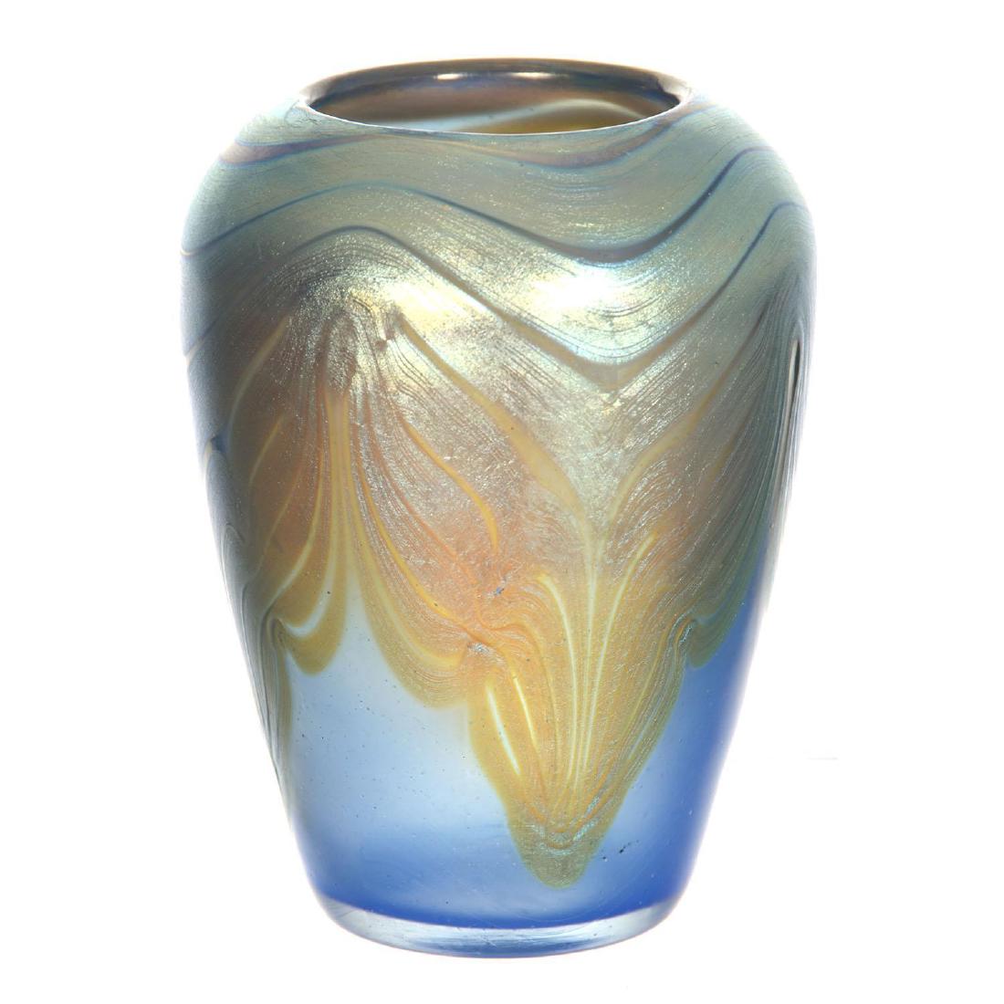 3.75" X 2.75" Signed Loetz Austria Art Glass Vase (1 of 4)