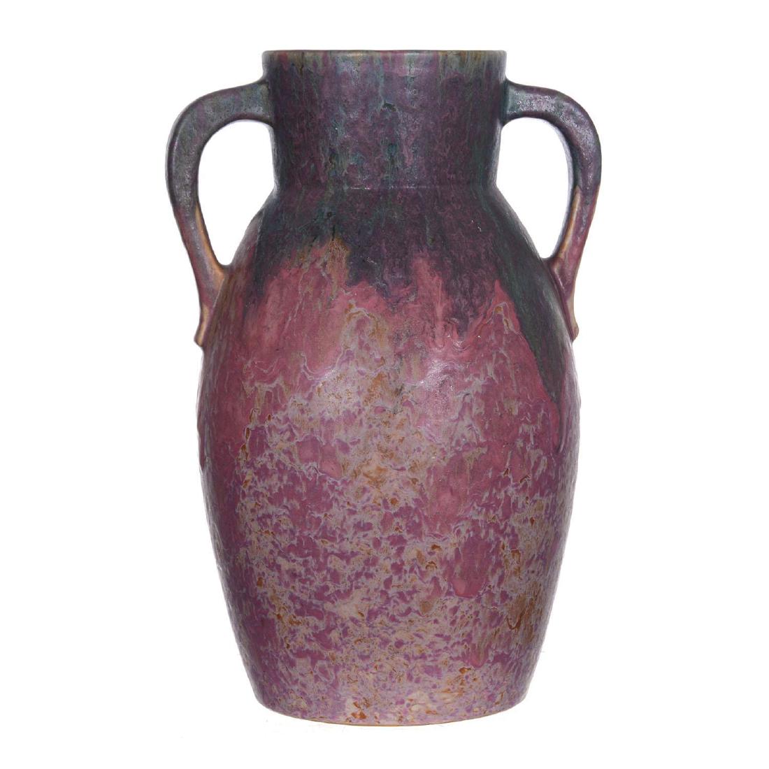 12" X 8" Unmarked Roseville Art Pottery TwoHandled Vas