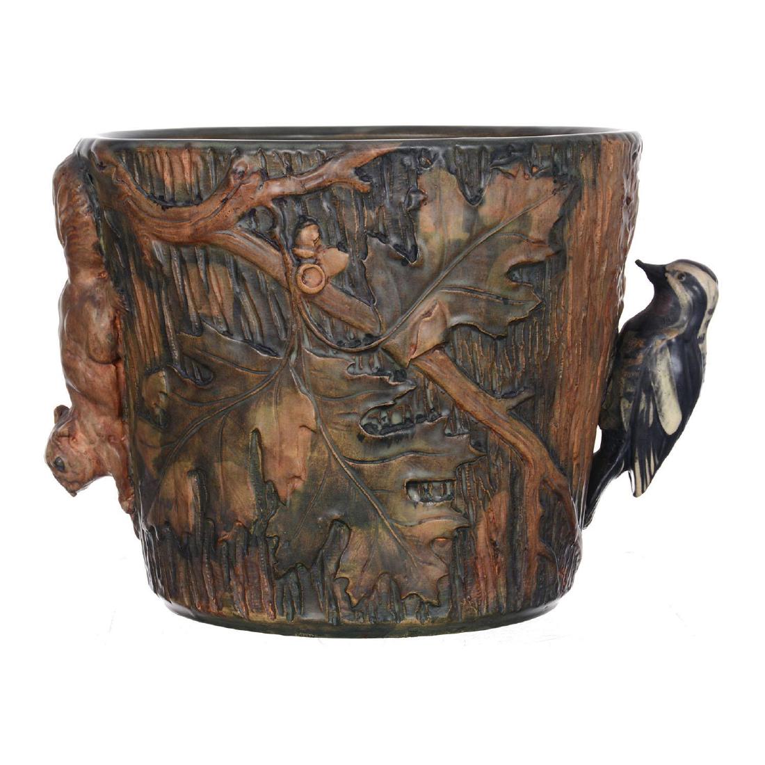 9.5" X 11" Marked Weller Art Pottery Jardiniere (1 of 4)