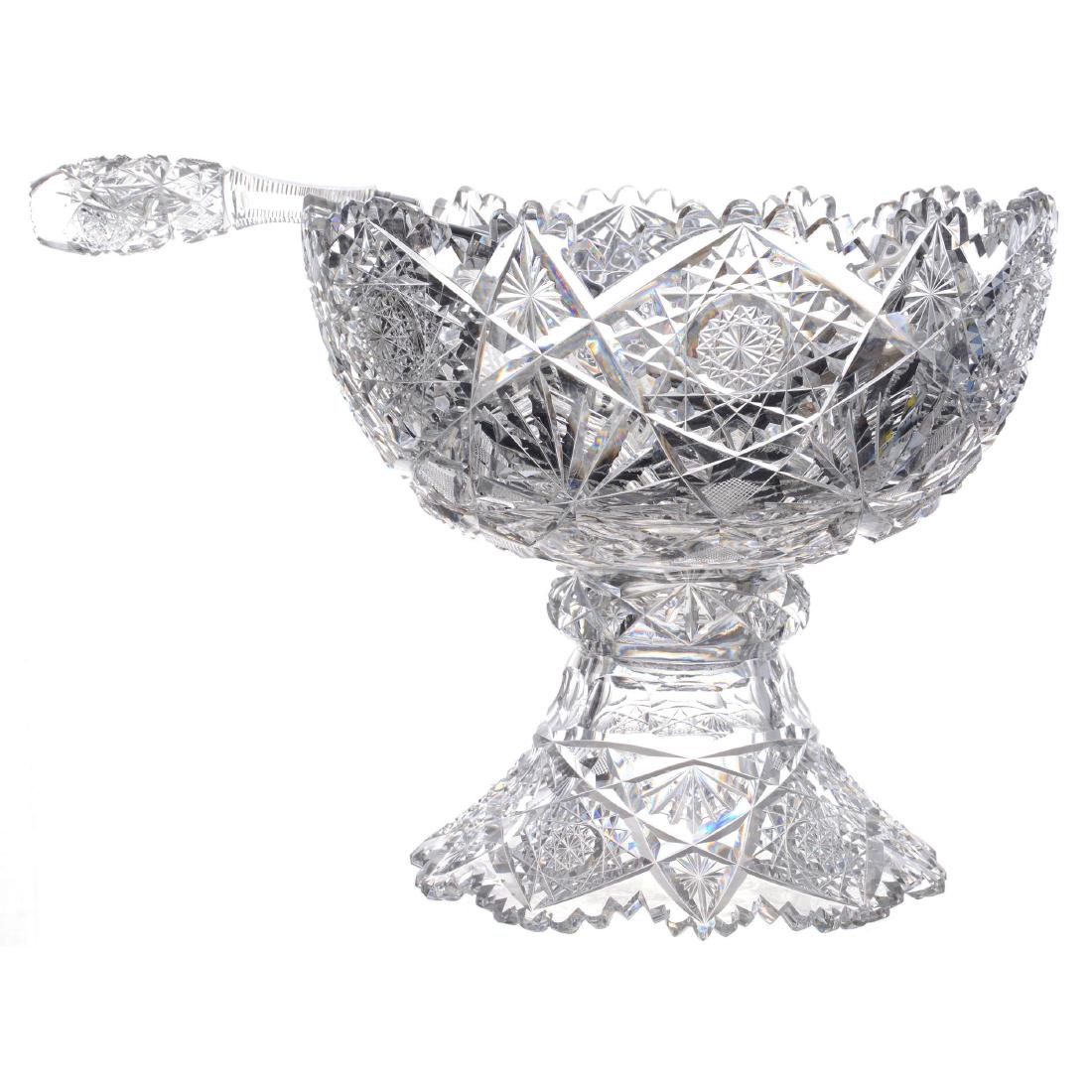 Two Part Punch Bowl - 9.25" X 10" - ABCG -Signed Hawkes (1 of 5)