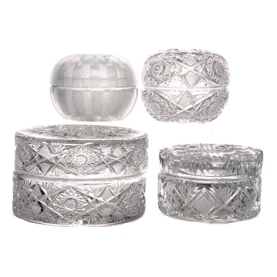 (4) Round Covered Boxes - ABCG (1 of 5)