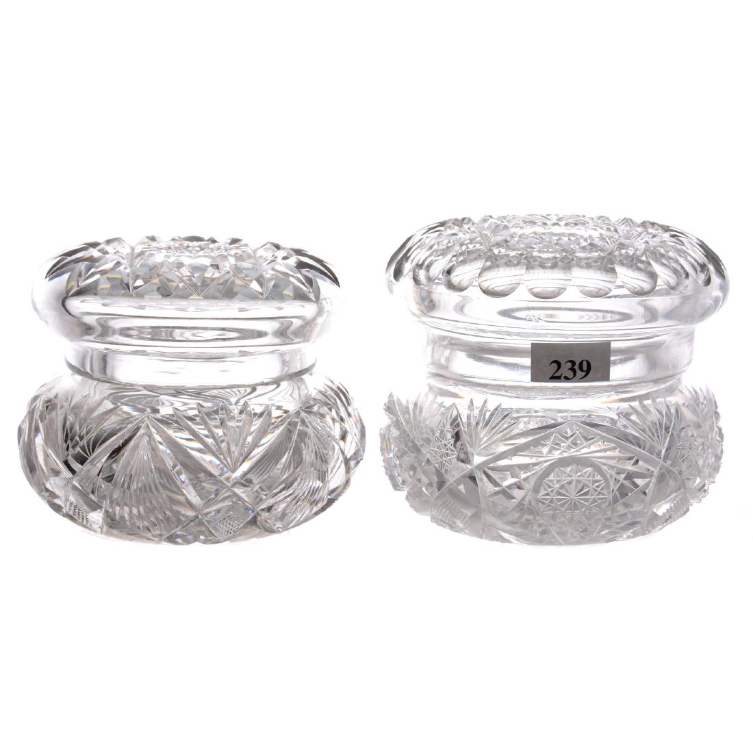 (2) Round Covered Dresser Boxes - ABCG (1 of 2)