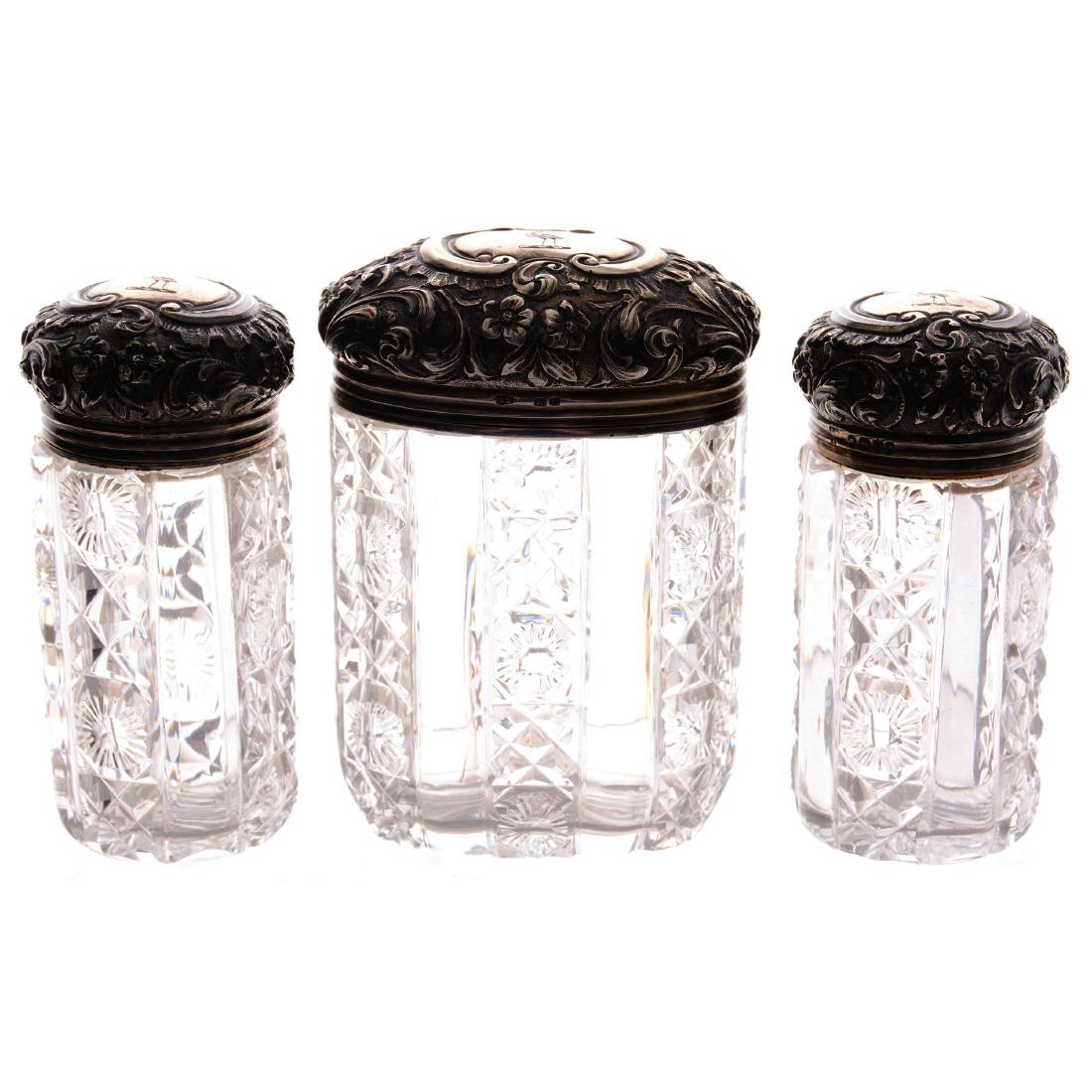 (3) Matching Vanity Jars (1 of 3)