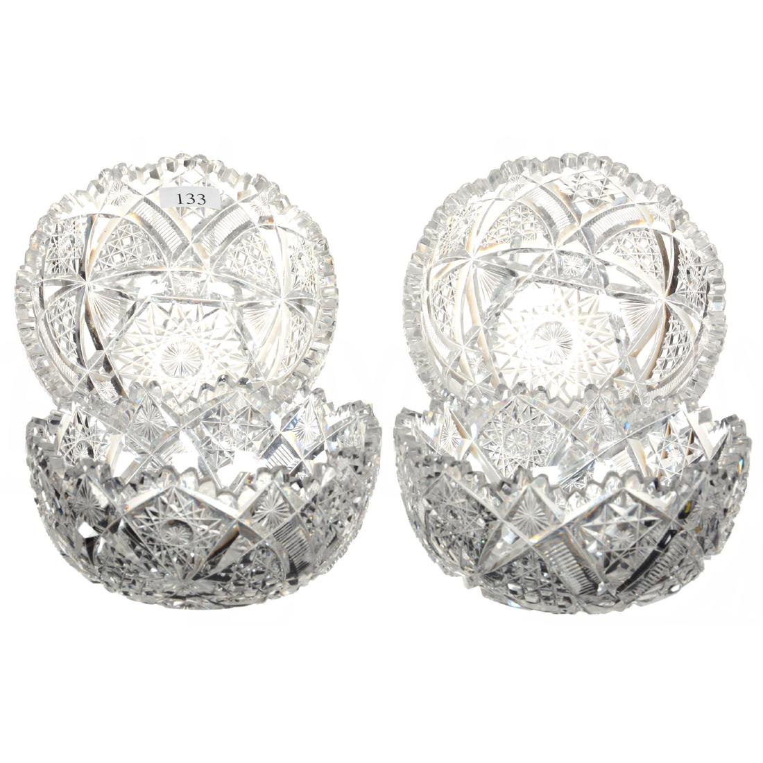 (4) American Brilliant Cut Glass Finger Bowls - 5.25" (1 of 2)