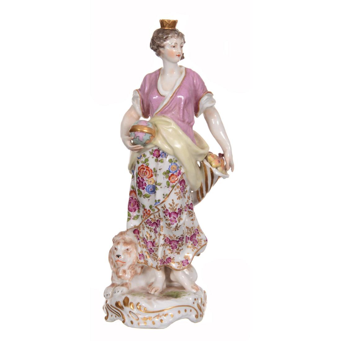 11" Meissen Style Porcelain Figure (1 of 3)