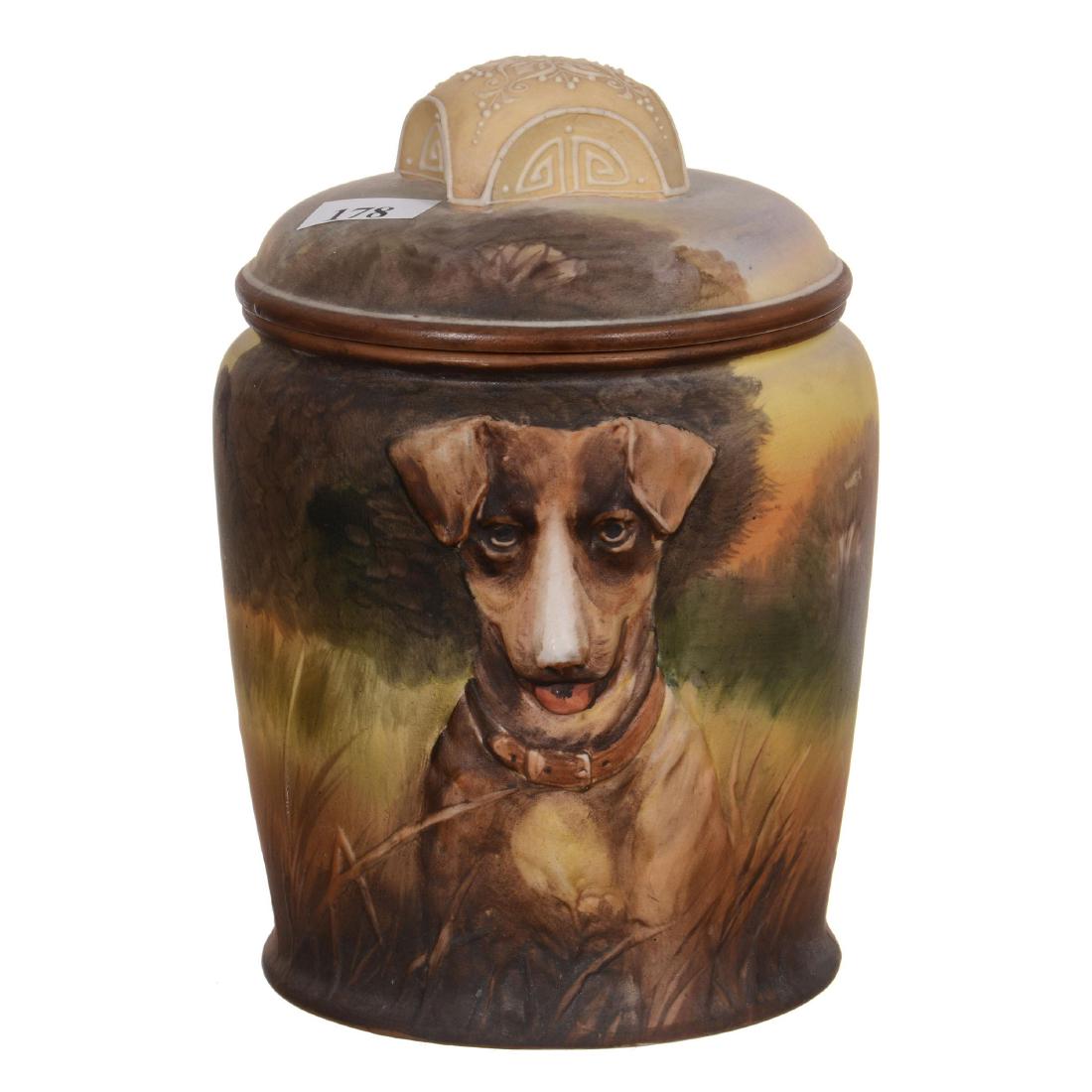 7" Nippon (Green Wreath) Covered Humidor (1 of 3)