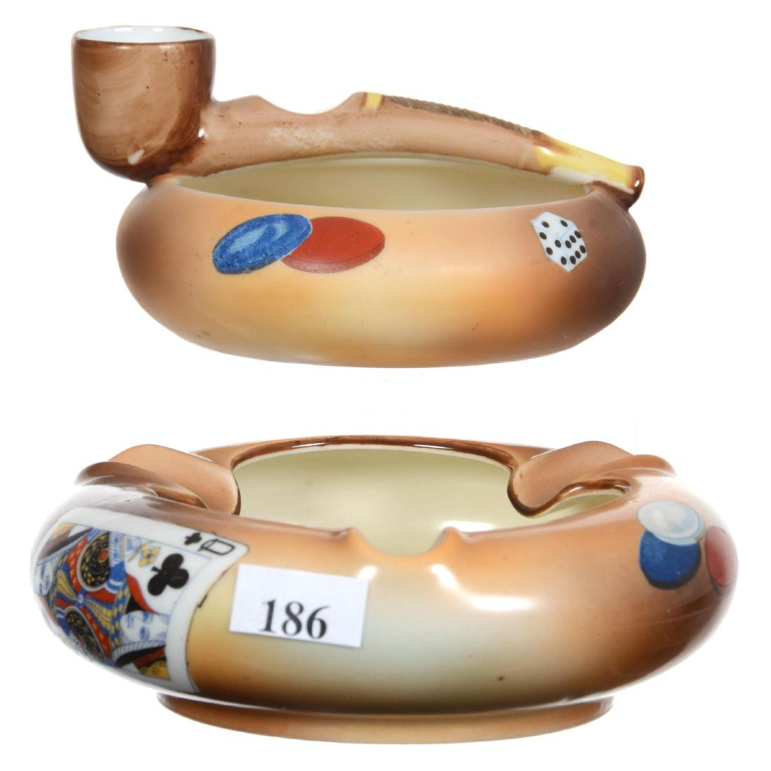 (2) Nippon (Green Wreath) Ash Trays (1 of 2)