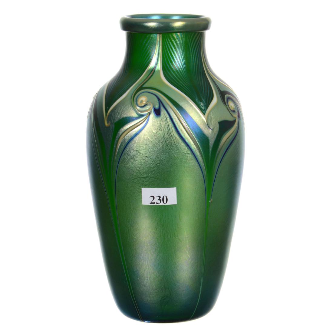 9" Signed Orient & Flume Art Glass Vase (1 of 3)