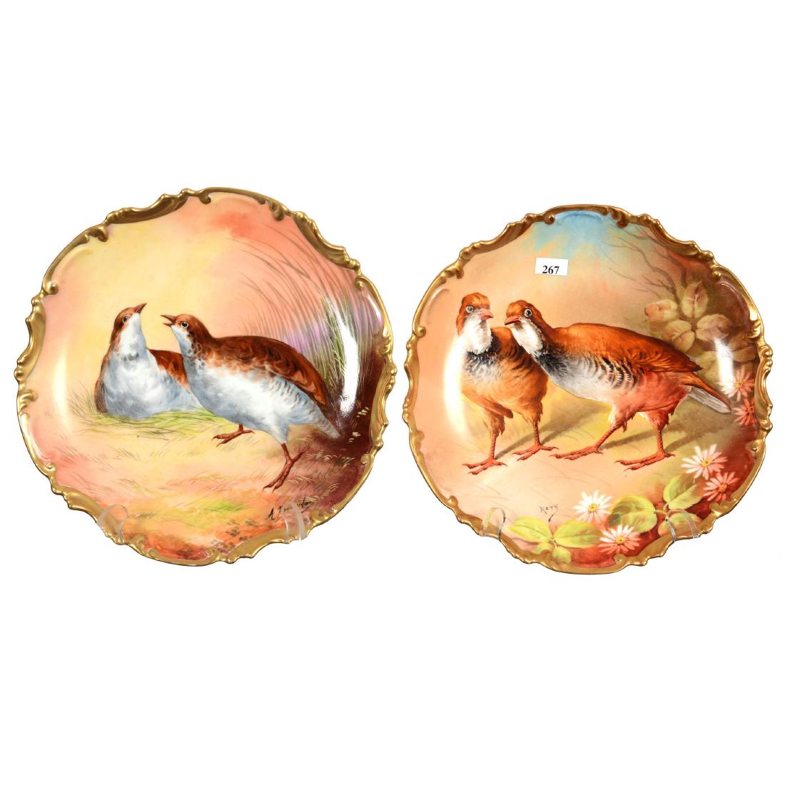 (4) Limoges Round Hand Painted Plaques (1 of 6)