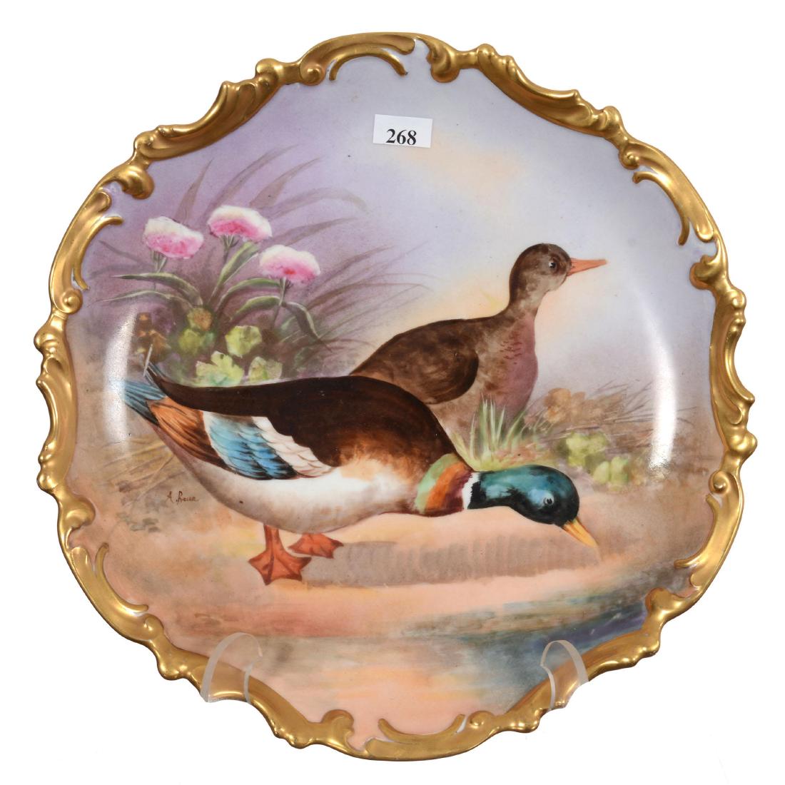 12.25" Limoges Round Plaque (1 of 2)