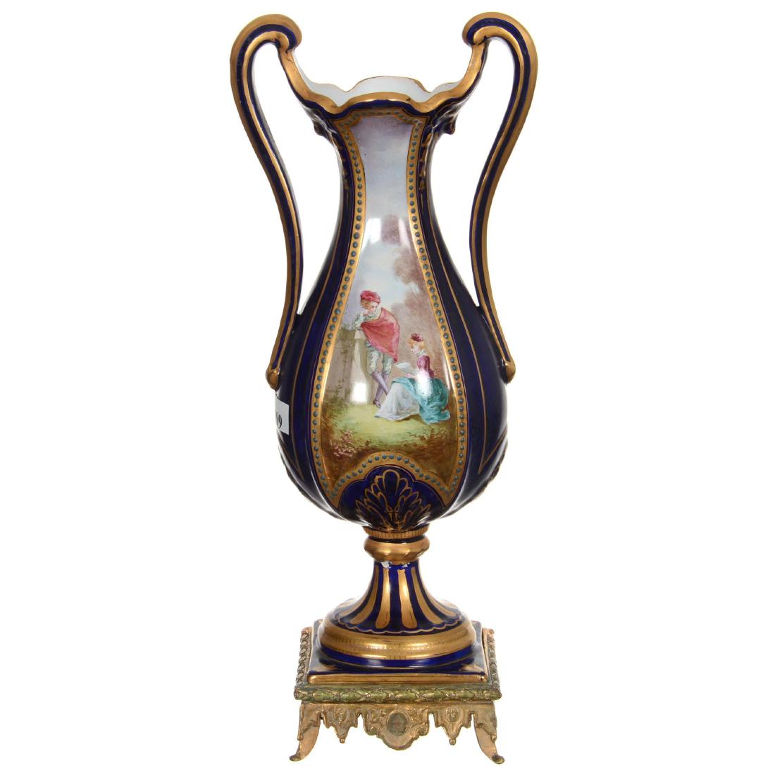 12" Marked Sevres Two-Handled Vase (1 of 4)