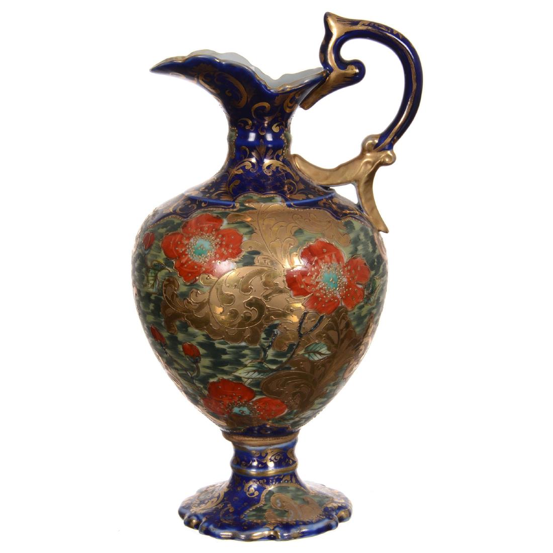 10" Unmarked Nippon Pedestal Ewer (1 of 2)