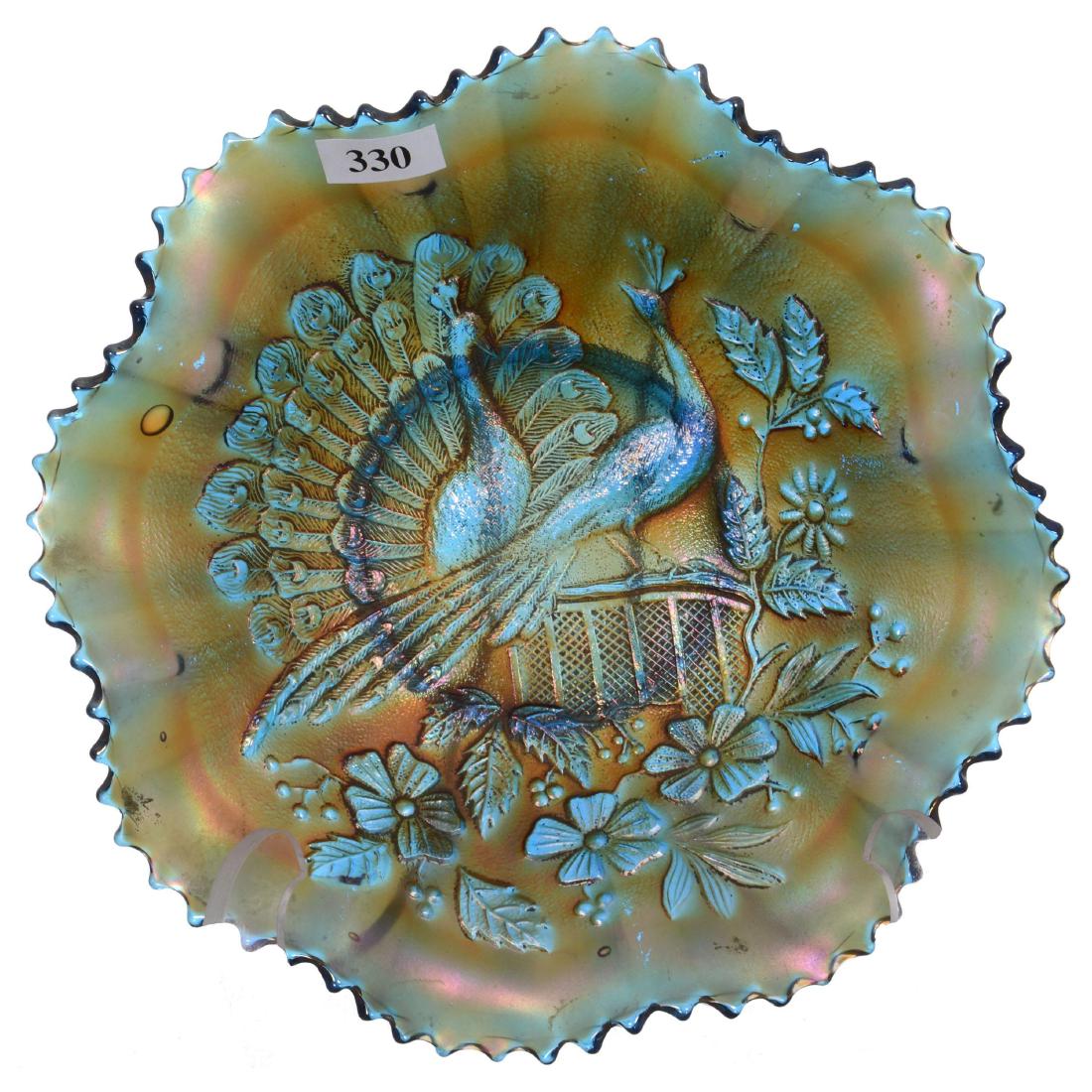 8.5" Carnival Glass Bowl (1 of 2)