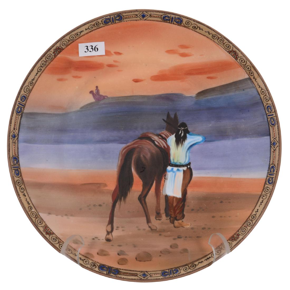 10.25" Nippon (Green Wreath) Round Plaque (1 of 3)