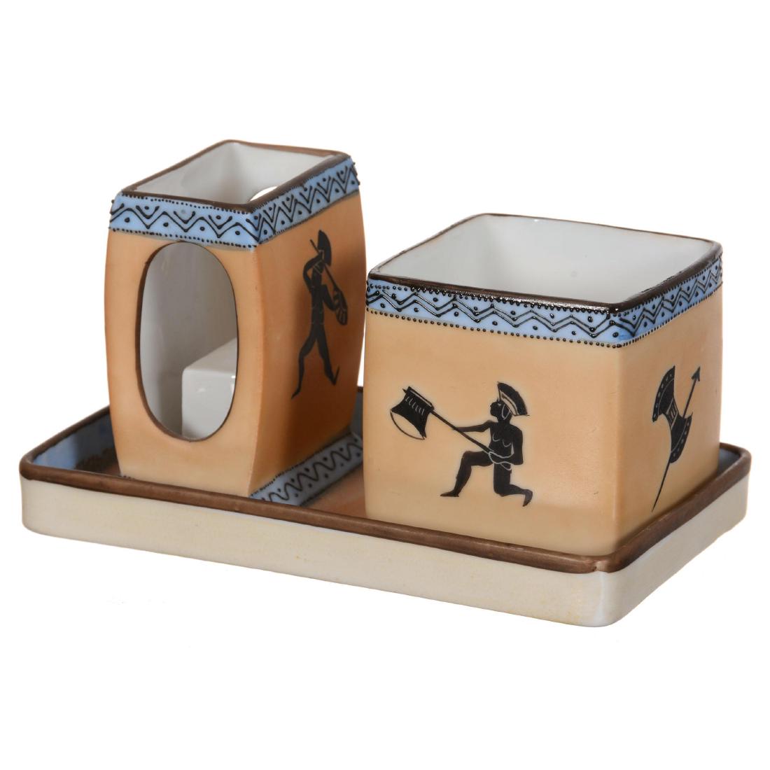 Two Piece Nippon (Green Wreath) Smoke Set (1 of 3)