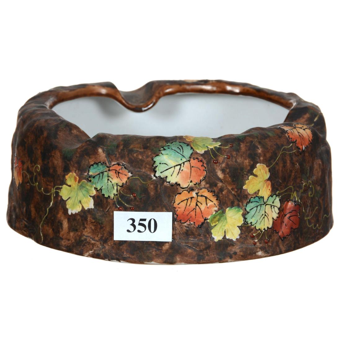 2" X 5.5" Nippon (Green Wreath) Blown Mold Ashtray (1 of 2)