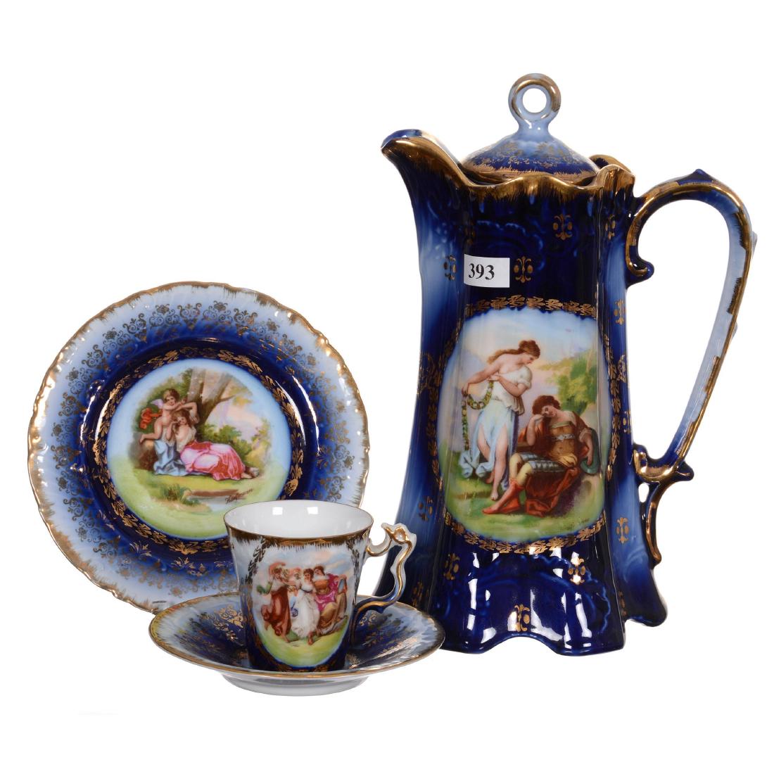 Eleven Piece Chocolate Set Marked Karlsbad Austria (1 of 2)