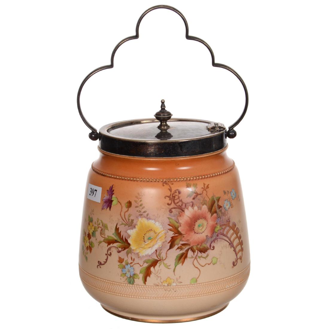 7" Carlton Ware Porcelain Biscuit Jar (1 of 3)