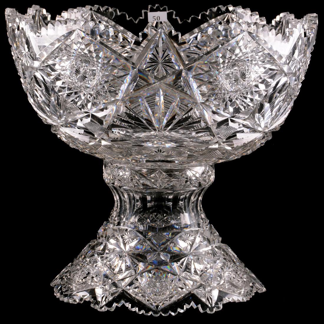 Two Part Punch Bowl - 13.75" X 15" - ABCGSigned Hawkes (1 of 3)