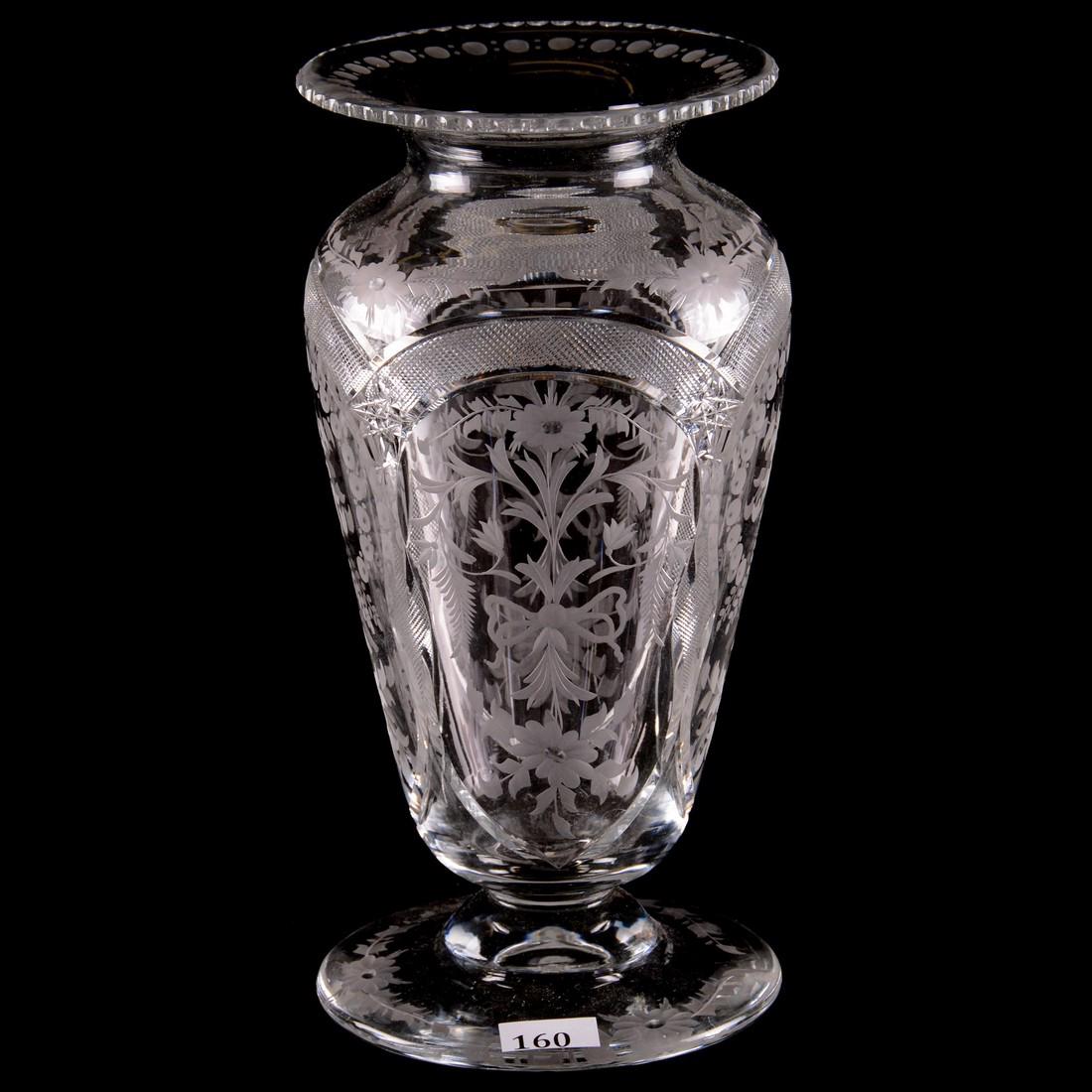 Footed Vase - 10" - ABCGSigned Tuthill - Strawberry (1 of 2)