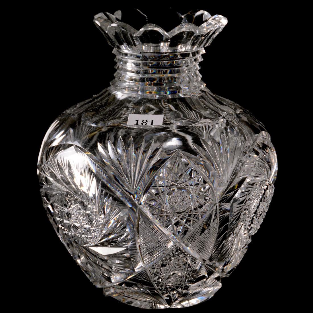 Vase - 8.5" X 7" - ABCGWhirlwind Pattern by Quaker City (1 of 2)