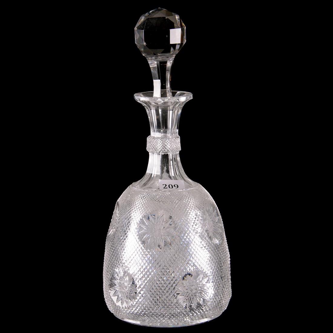 Decanter - 12.25" - ABCGFully Cut Diamond Body with Ten (1 of 2)