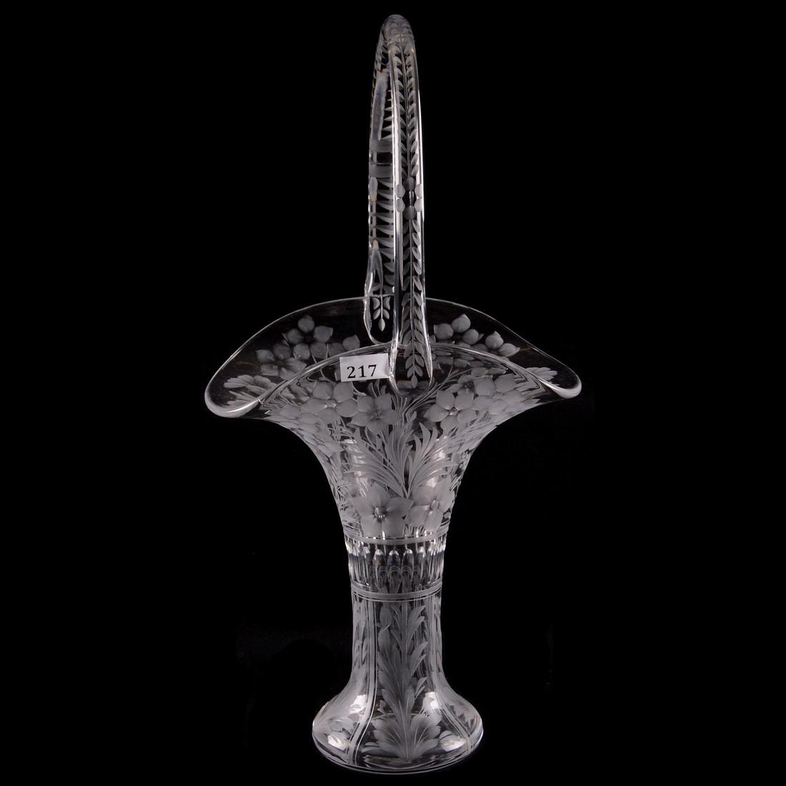 Basket - 16" - ABCGSigned Libbey Easter Basket - (1 of 3)