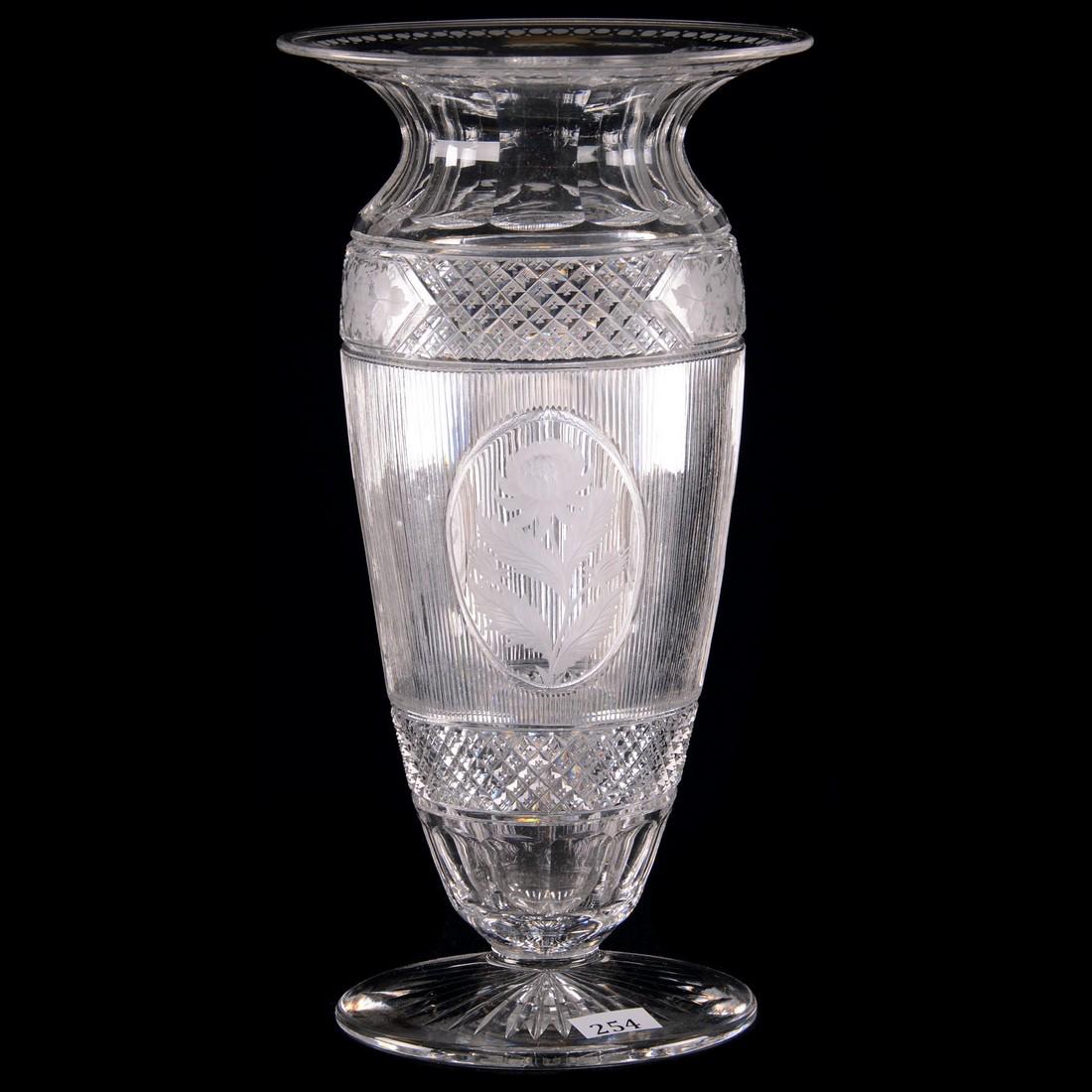 Footed Vase - 11.75" - ABCGSilver Threads Pattern by (1 of 2)