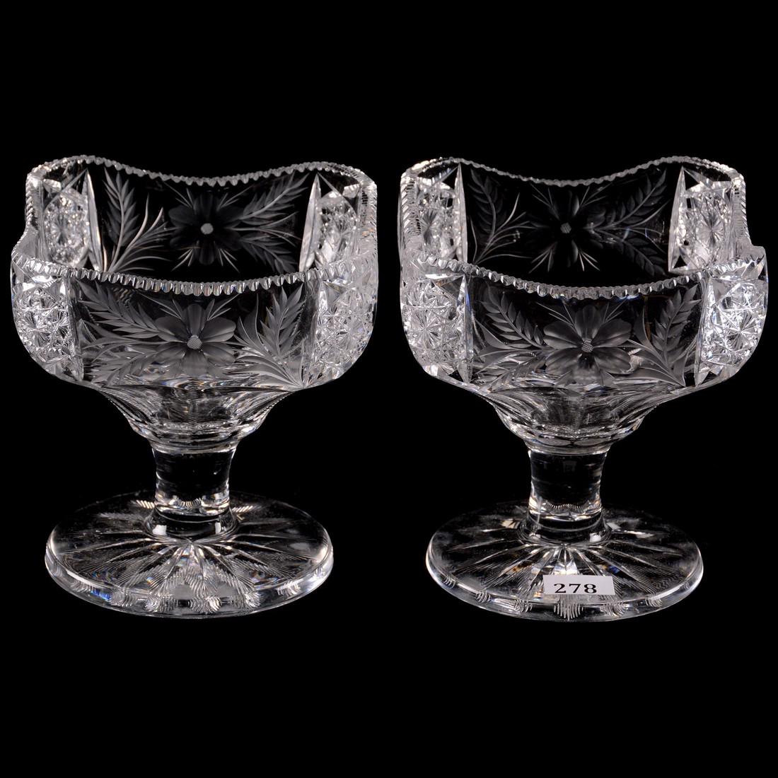 Pair Compotes - 5.75" X 5" - ABCGSigned Tuthill (1 of 2)