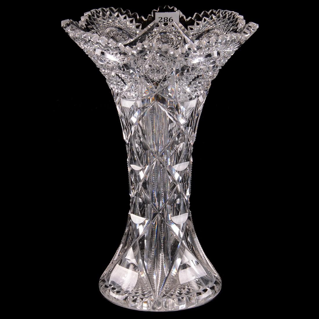 Vase - 11.5" X 7.75" - ABCGNavarre Pattern by Hawkes - (1 of 2)