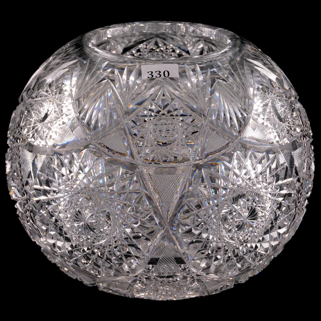 Large Rosebowl - 7.5" X 8.5" - ABCGFully Cut Hobstar, (1 of 2)