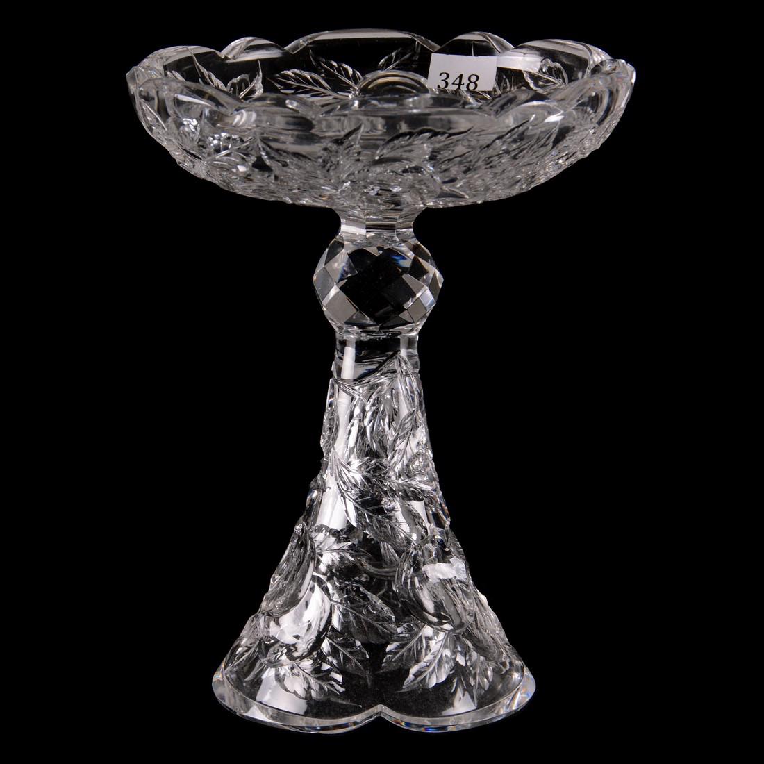 Compote - 9" X 7" - ABCGDeeply Engraved Rock Crystal in (1 of 3)