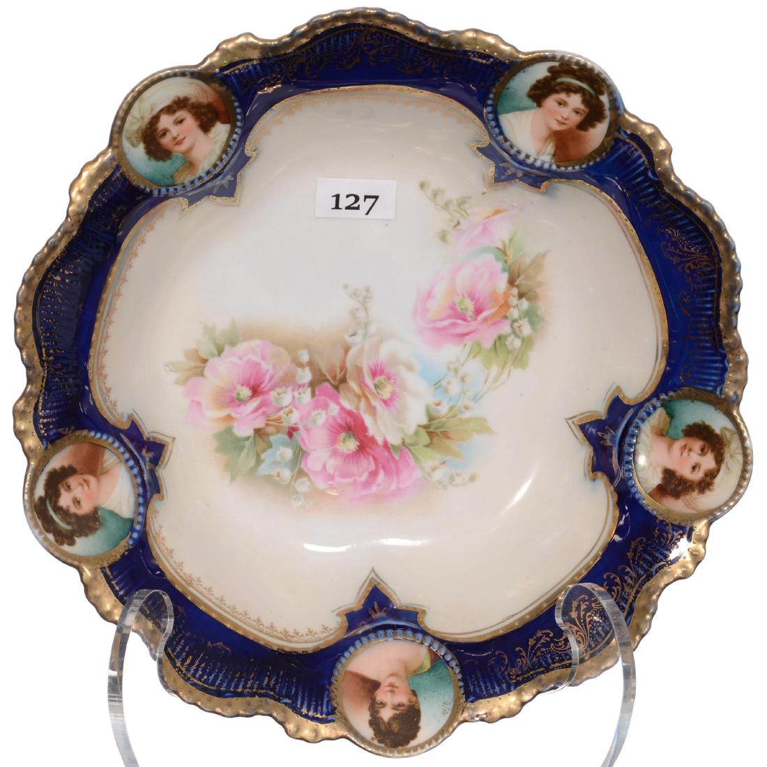 Unmarked R.S. Prussia Medallion Mold Bowl (1 of 2)