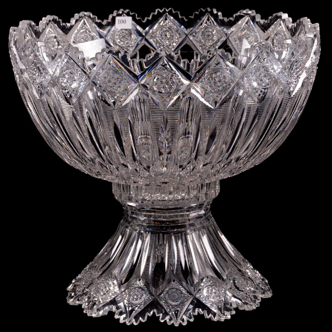 ABCG Two-Part Punch Bowl - Brunswick Pattern Signed Haw (1 of 3)