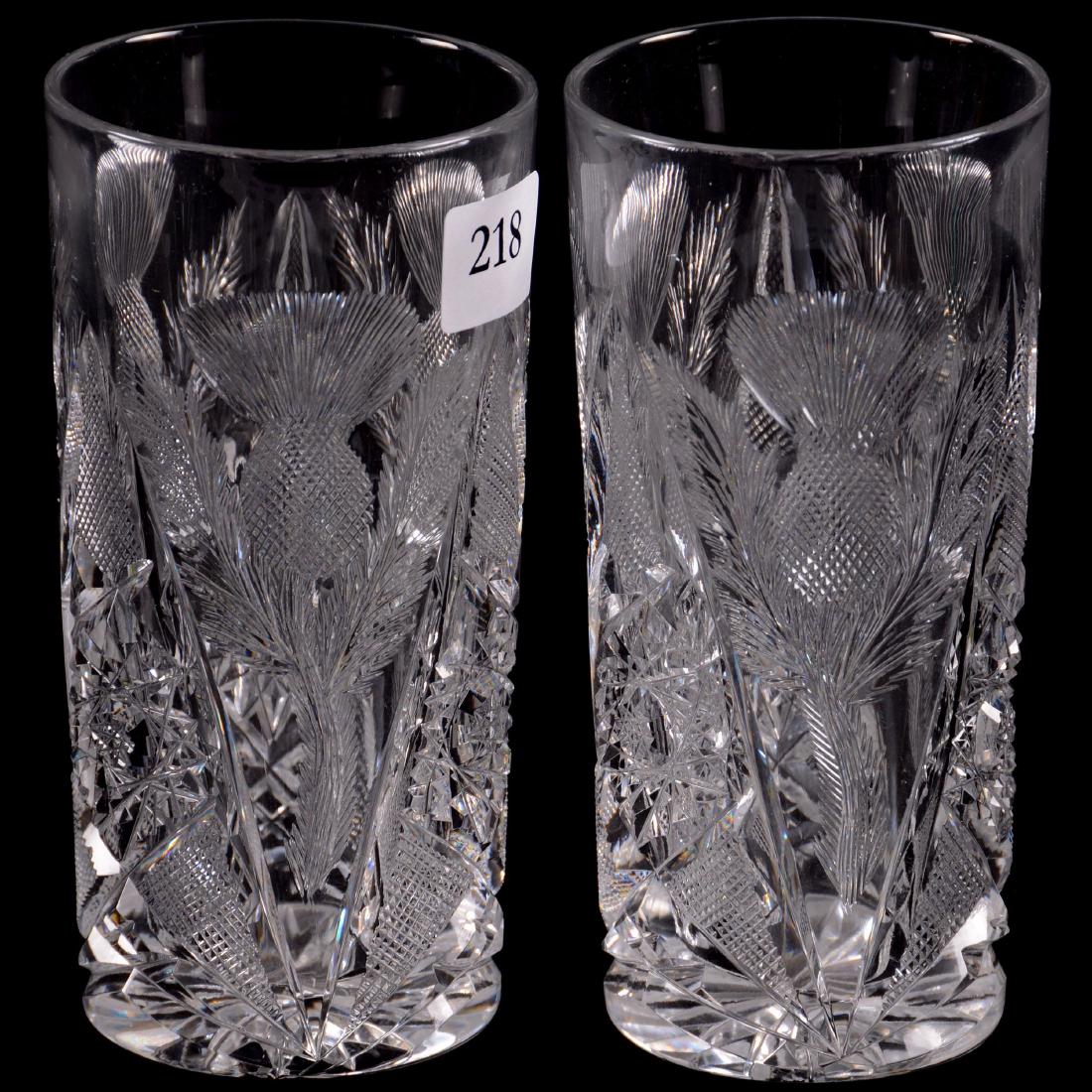 Pair ABCG Tumbler - Thistle Pattern (1 of 2)