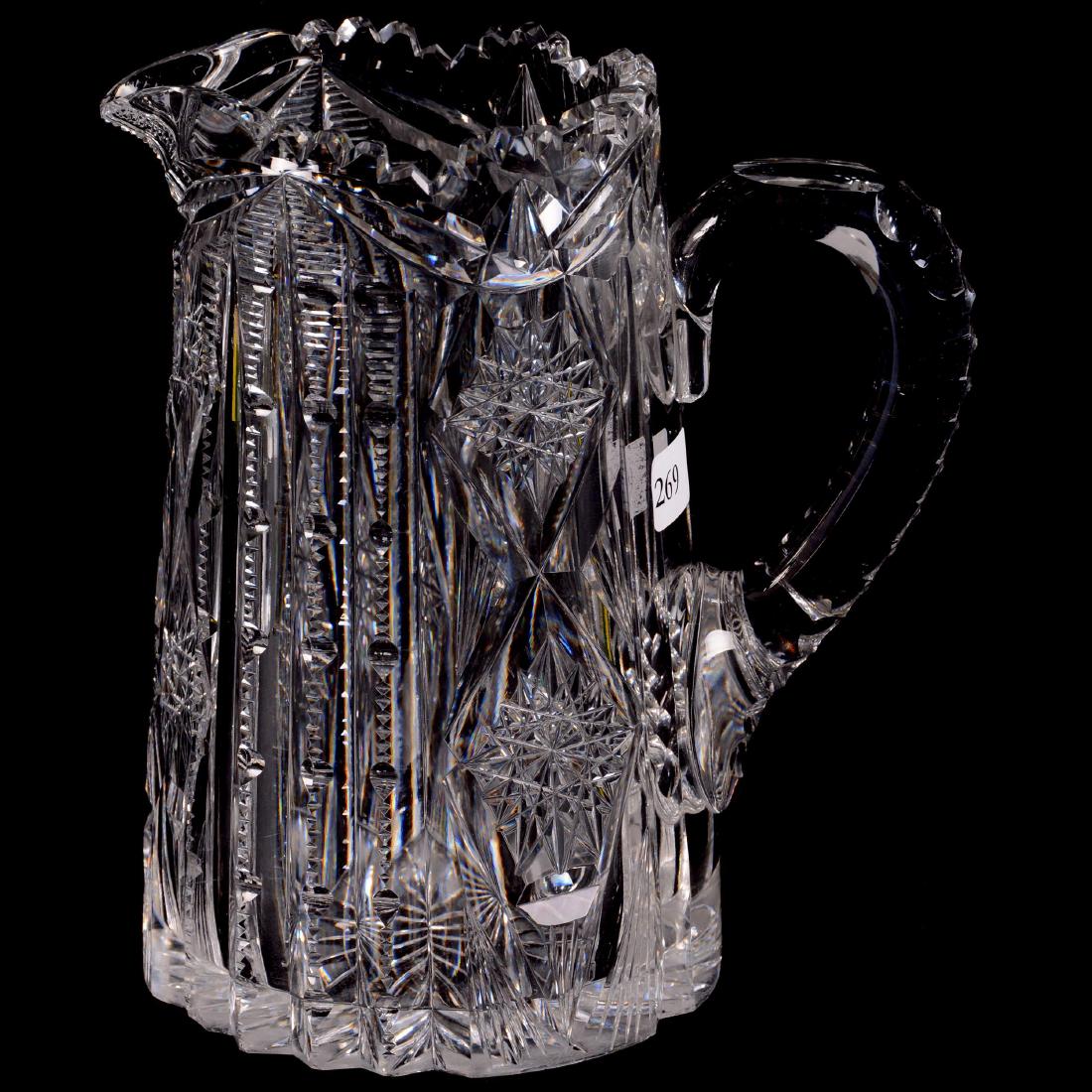 ABCG Water Pitcher - New Brilliant Pattern Signed Libbe (1 of 3)