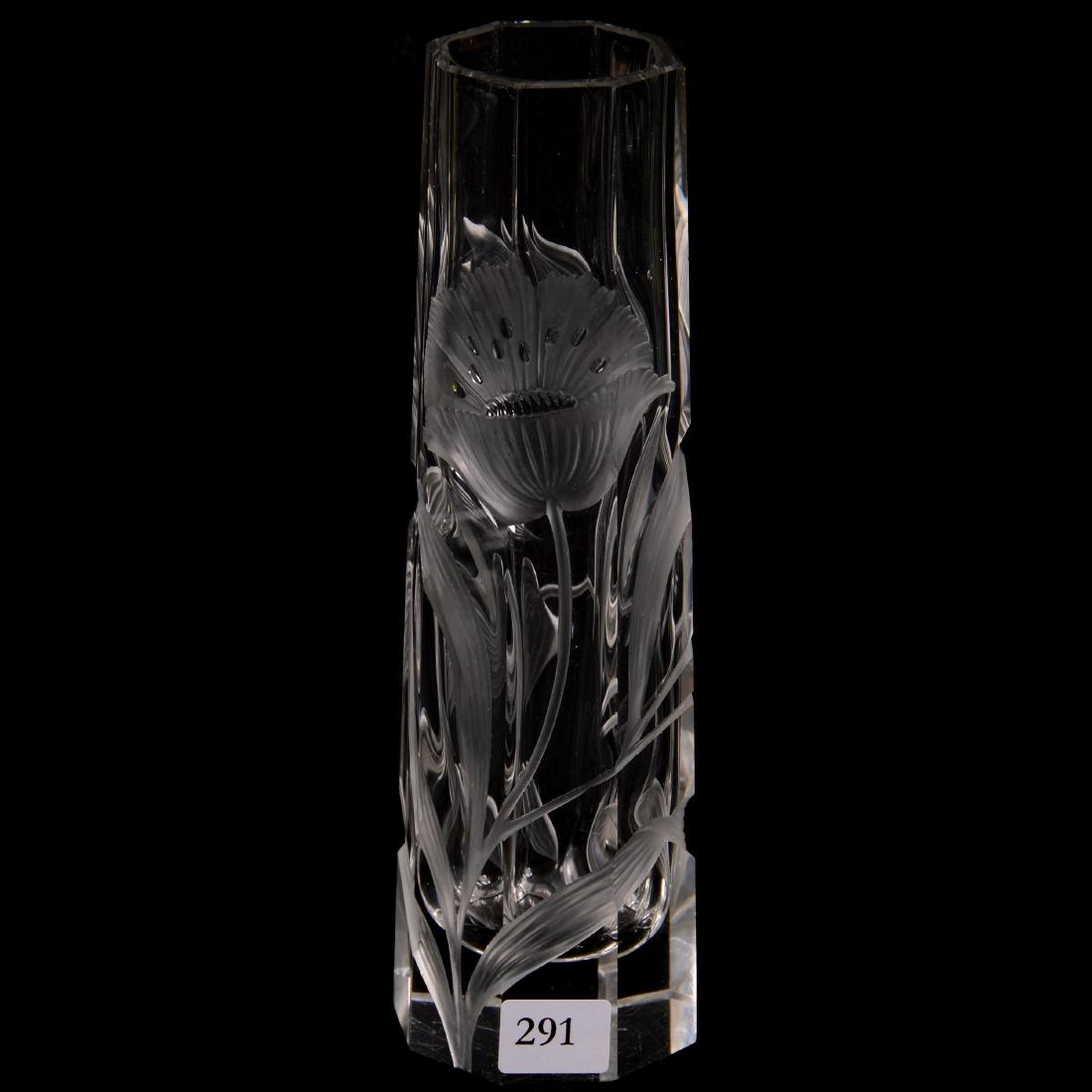 ABCG Eight-Sided Vase - Attributed to Moser (1 of 2)