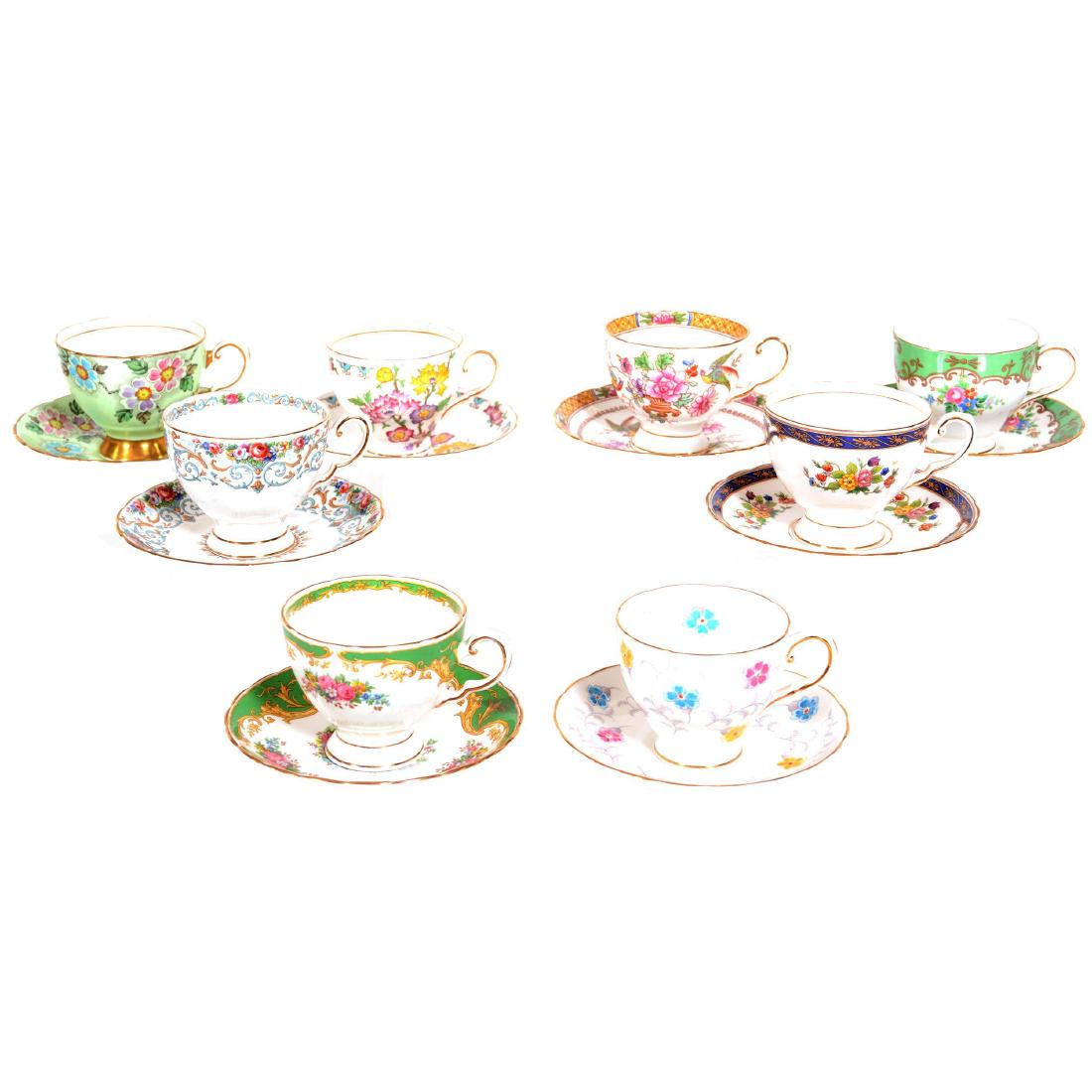 (8) Assorted Tuscan Fine China Cups and Saucers (1 of 5)