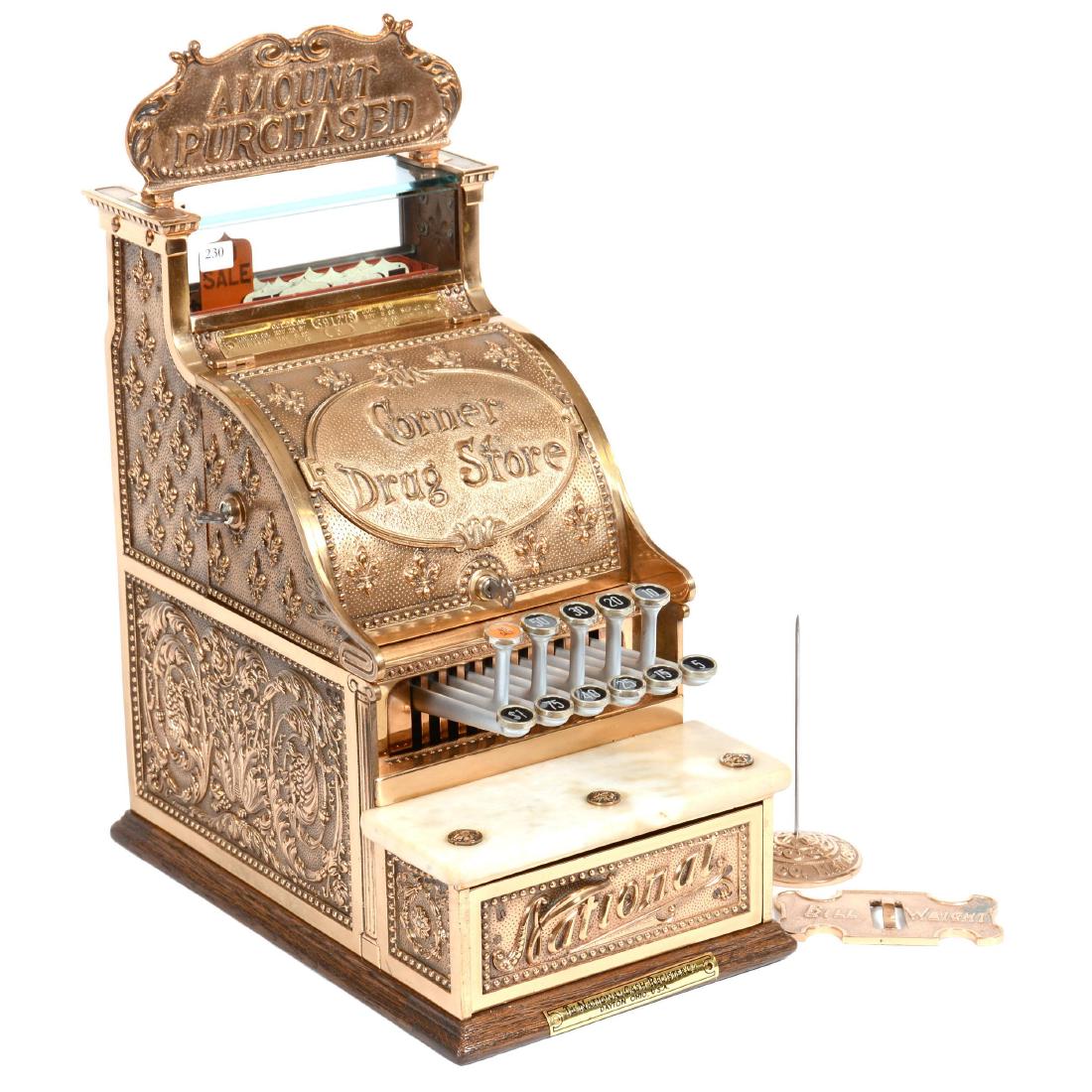 16.5" X 16" X 9.5" Brass National Cash Register Model # (1 of 6)