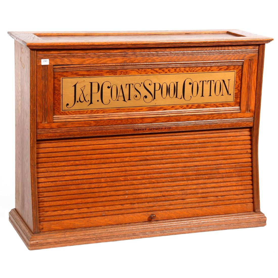 24" X 31" X 11" Oak Countertop Spool Cotton Display Cab (1 of 4)