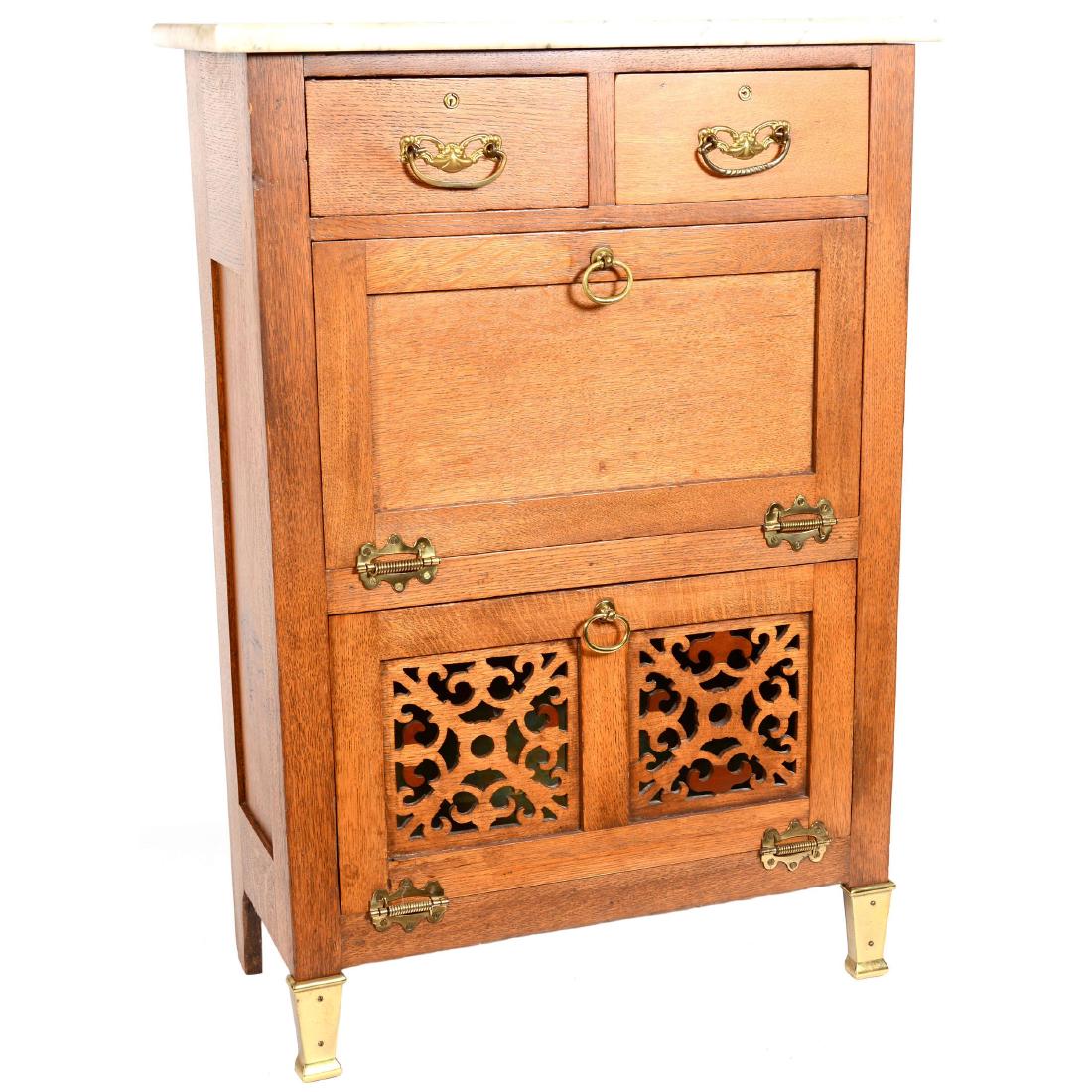 40" X 28" X 13" Oak Kitchen Pantry Cabinet (1 of 4)