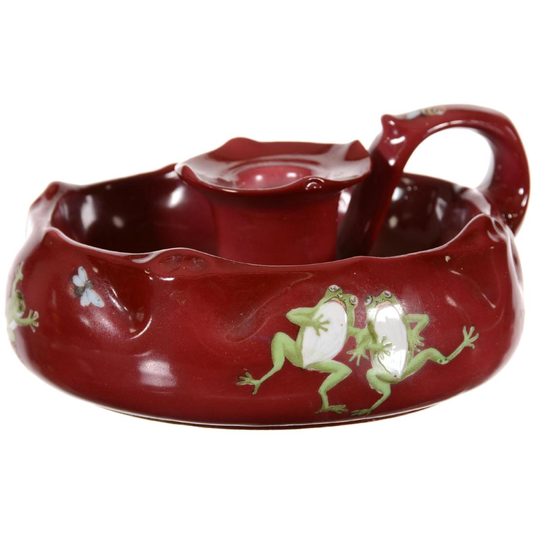 Royal Bayreuth (Blue Mark) Handled Chamber Stick (1 of 4)