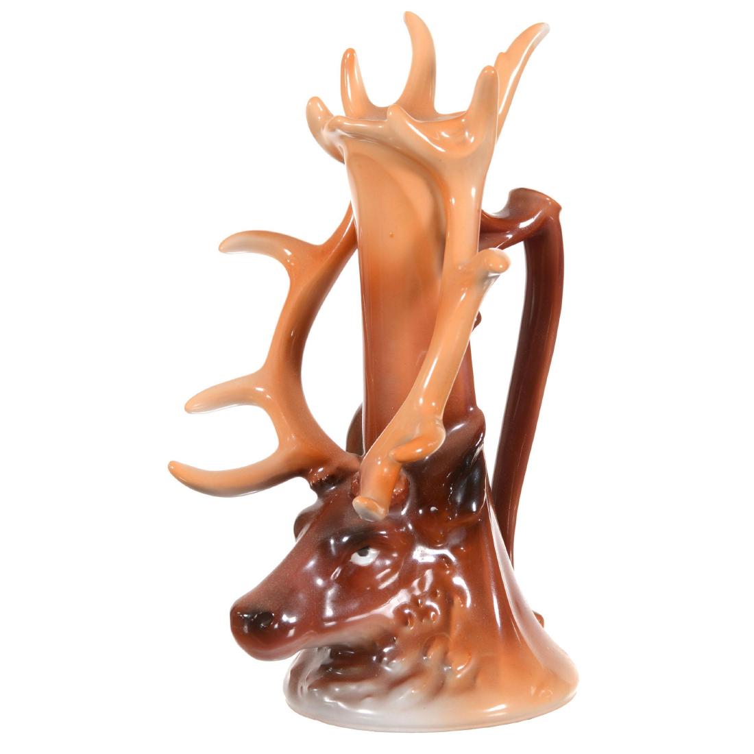 Royal Bayreuth (Blue Mark) Figural Elk Chamber Stick (1 of 4)