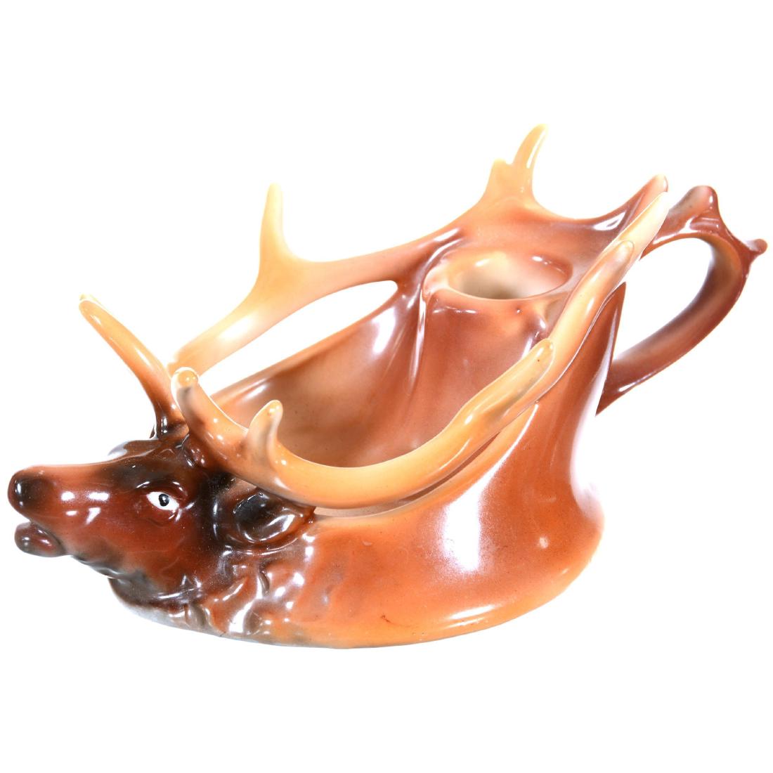 Royal Bayreuth (Blue Mark) Figural Elk Chamber Stick (1 of 3)