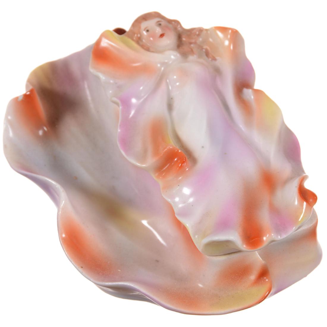 Royal Bayreuth (Blue Mark) Figural Art Nouveau Pin Box (1 of 4)