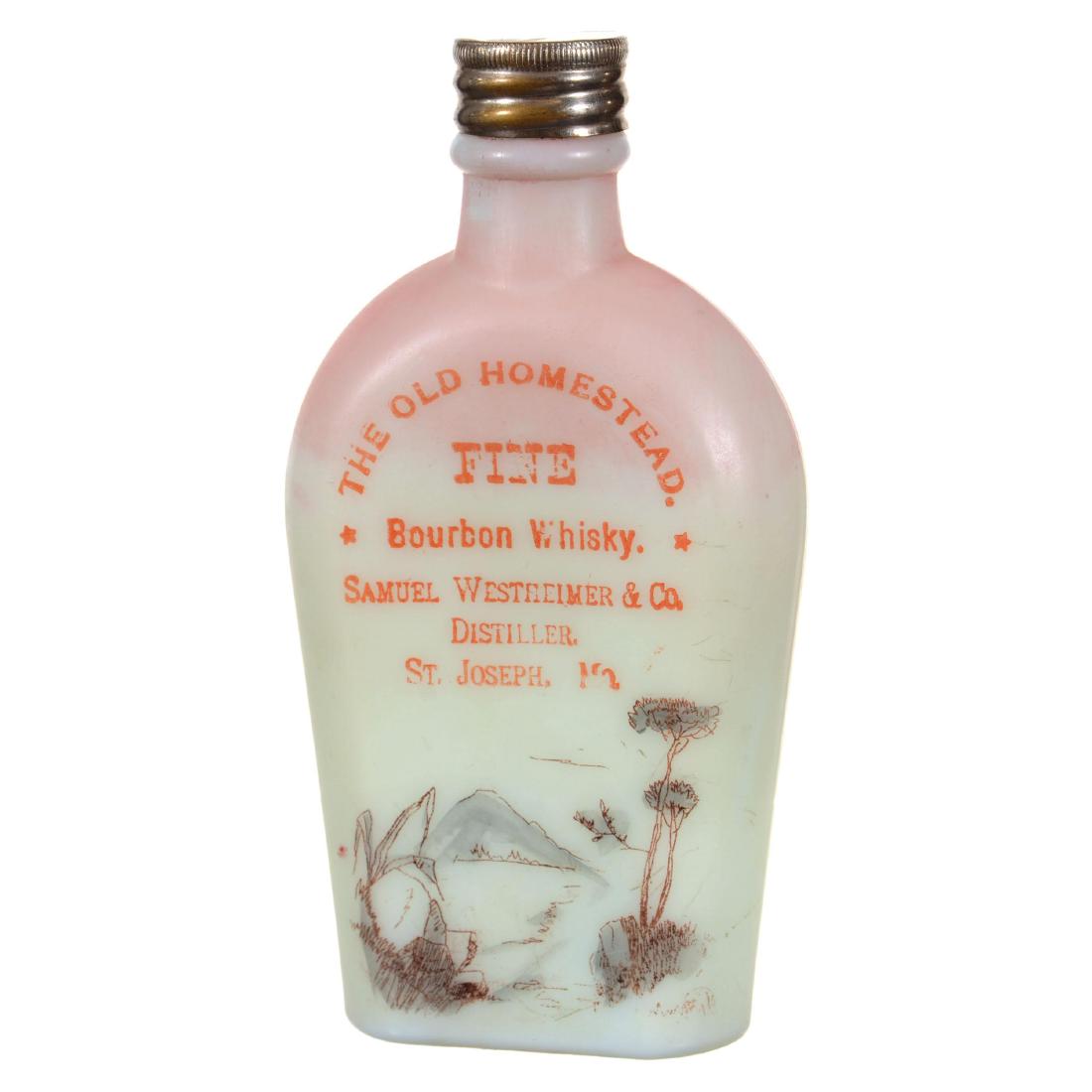 Unmarked Wave Crest Style Advertising Whiskey Flask (1 of 4)