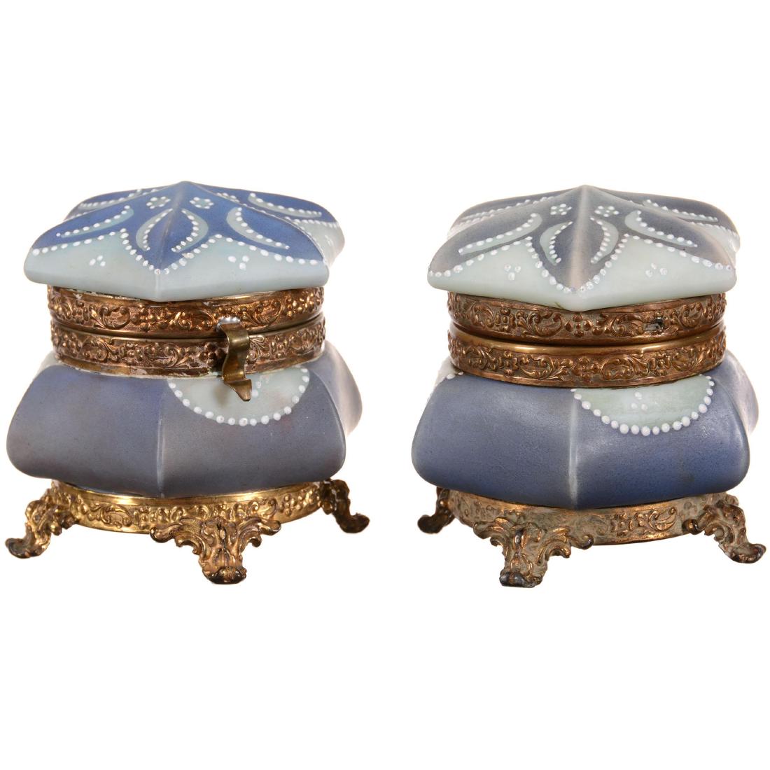 Pair Nakara Six-Sided Hinged Jewel Boxes (1 of 3)