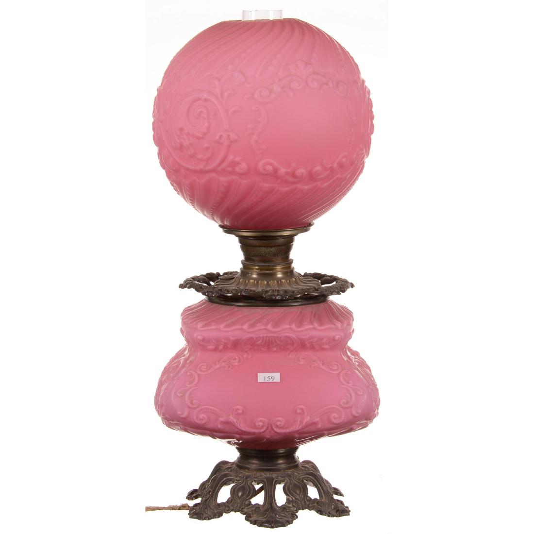 Pink Satin Gone with The Wind Table Lamp (1 of 3)